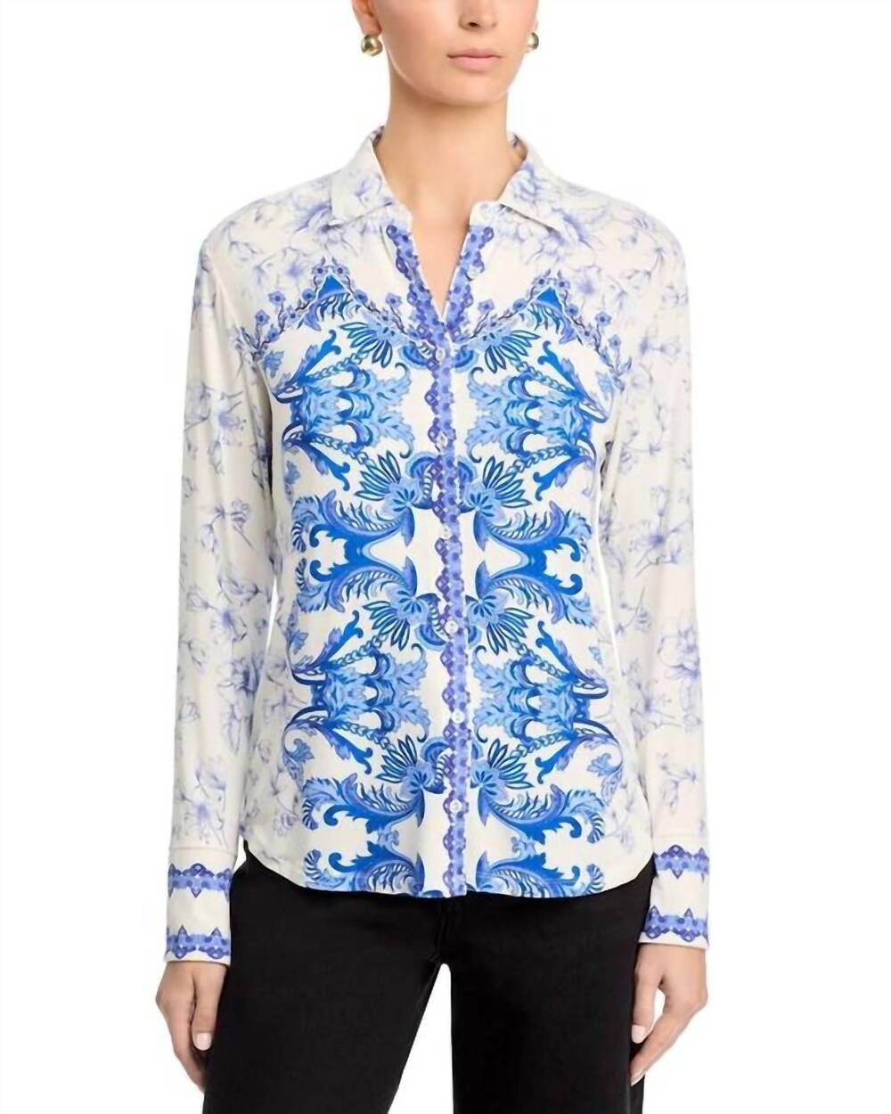 NEW JOHNNY WAS janie favorite button front shirt in vallora